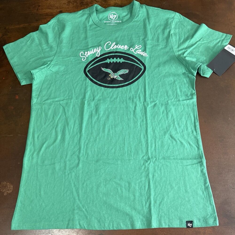 Stoney Clover Lane X 47 Philadelphia Eagles Historical T-shirt sportswear Large
